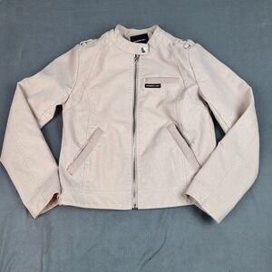 Members Only Jacket Girls‎ 10 12 Pink Lightweight Full Zip Iconic Classic Warm
